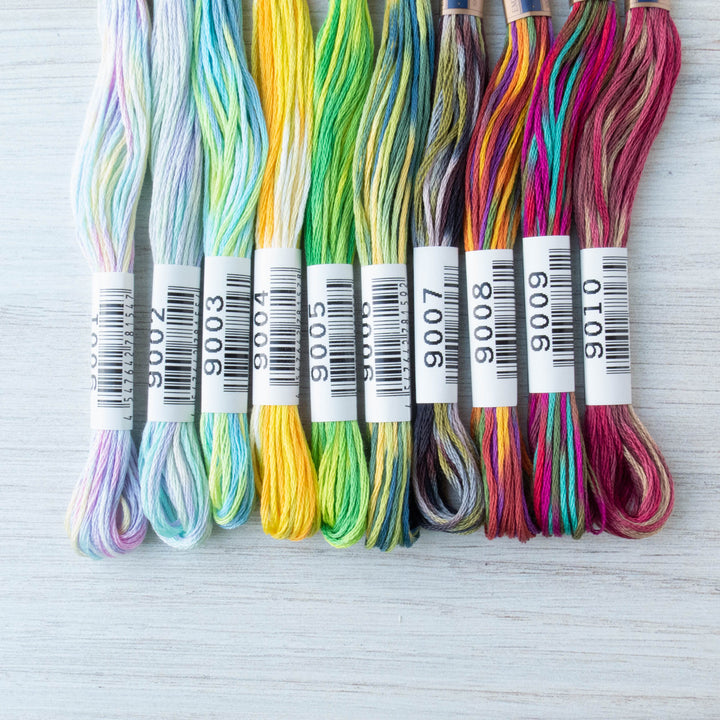 Cosmo Seasons Variegated Embroidery Floss Set - 9000 Series Collection I Floss - Snuggly Monkey