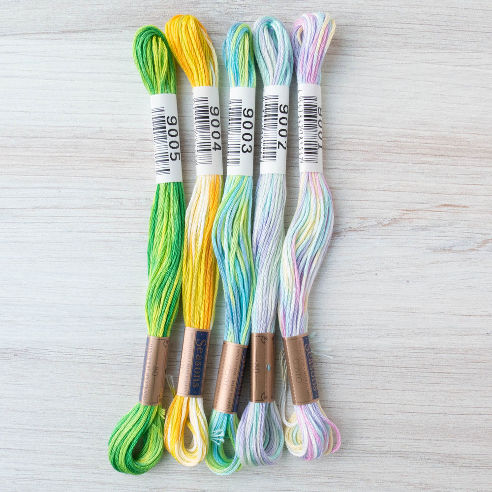 COSMO Seasons Variegated Embroidery Floss - 9001, 9002, 9003, 9004, 9005 Floss - Snuggly Monkey