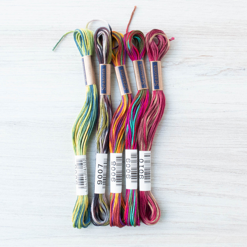 COSMO Seasons Variegated Embroidery Floss - 9006, 9007, 9008, 9009, 9010 Floss - Snuggly Monkey