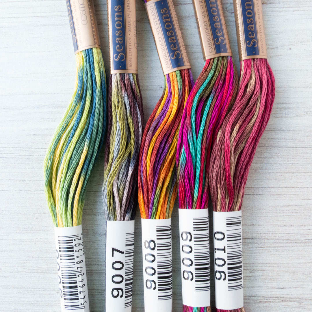 COSMO Seasons Variegated Embroidery Floss - 9006, 9007, 9008, 9009, 9010 Floss - Snuggly Monkey