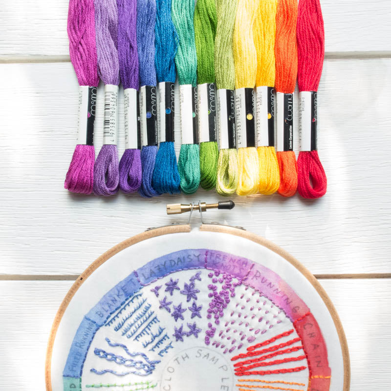 Dropcloth Embroidery Samplers :: Color Wheel Patterns - Snuggly Monkey