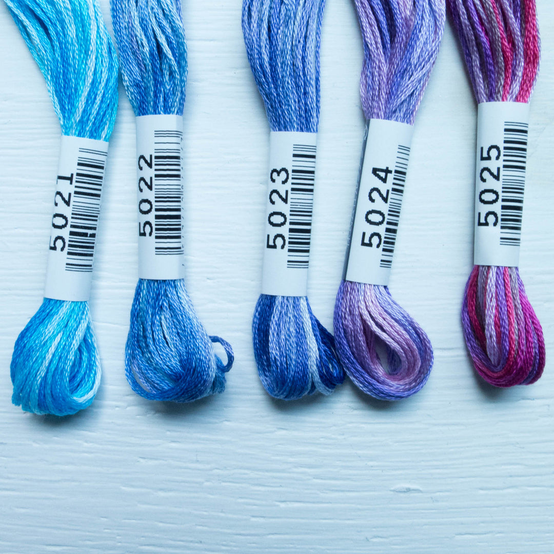 COSMO Seasons Variegated Embroidery Floss - 5021, 5022, 5023, 5024, 5025 Floss - Snuggly Monkey