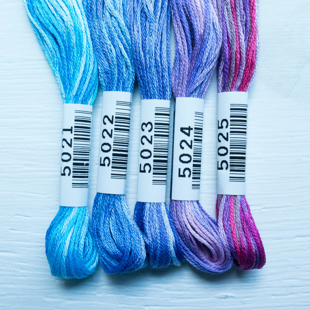 COSMO Seasons Variegated Embroidery Floss - 5021, 5022, 5023, 5024, 5025 Floss - Snuggly Monkey