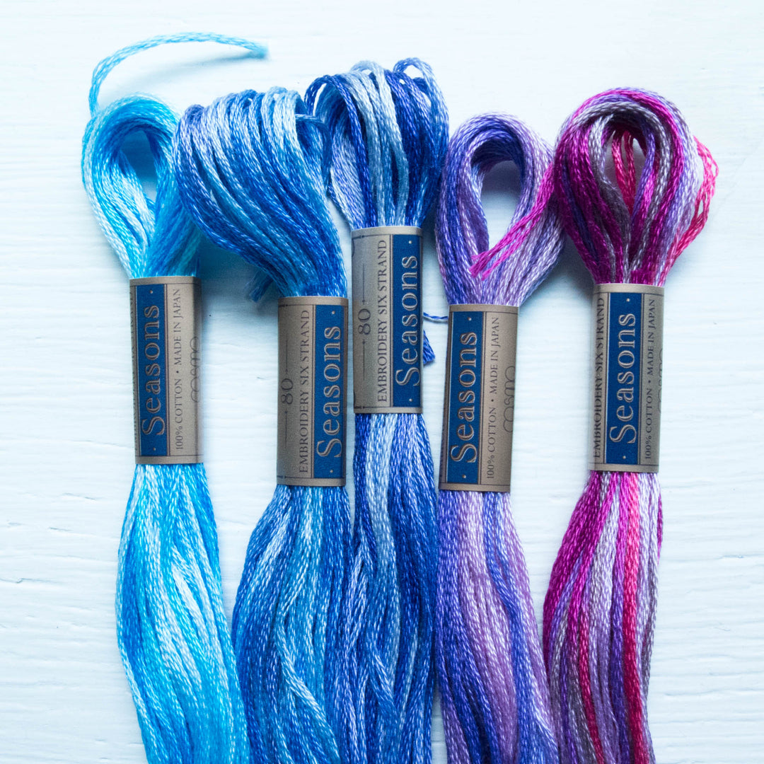 COSMO Seasons Variegated Embroidery Floss - 5021, 5022, 5023, 5024, 5025 Floss - Snuggly Monkey