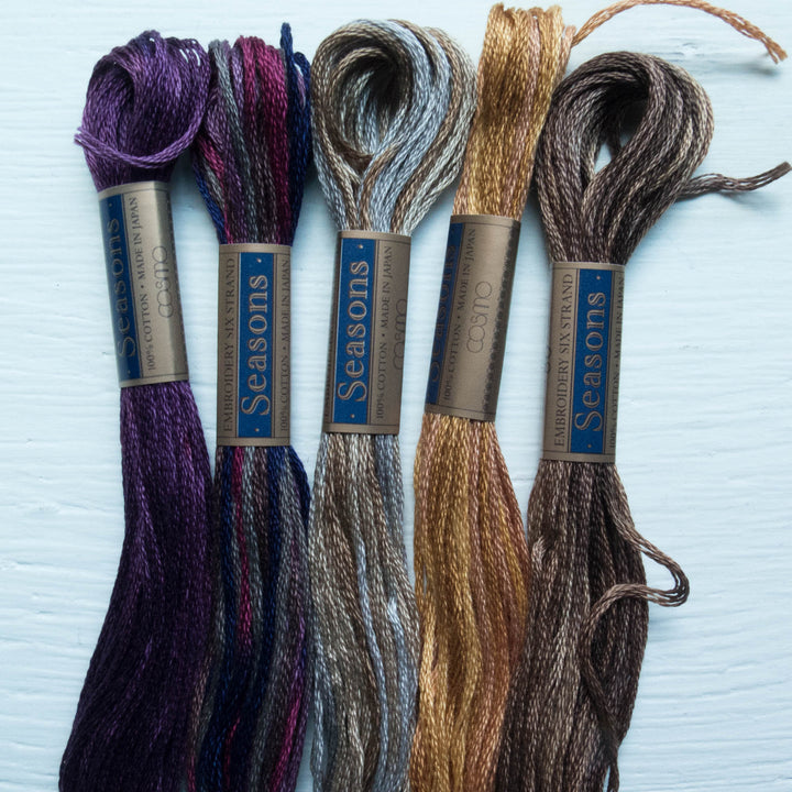 COSMO Seasons Variegated Embroidery Floss - 5026, 5027, 5028, 5029, 5030 Floss - Snuggly Monkey