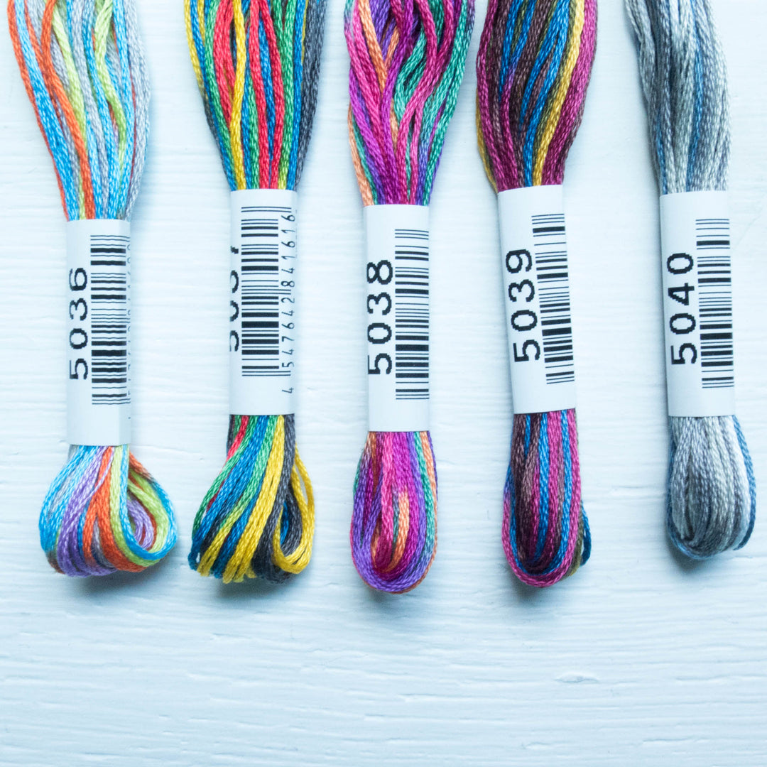 Rainbow Variegated DMC Embroidery Thread