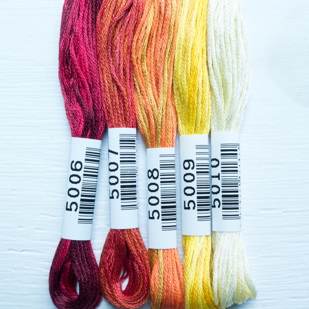 COSMO Seasons Variegated Embroidery Floss - 5006, 5007, 5008, 5009, 5010 Floss - Snuggly Monkey