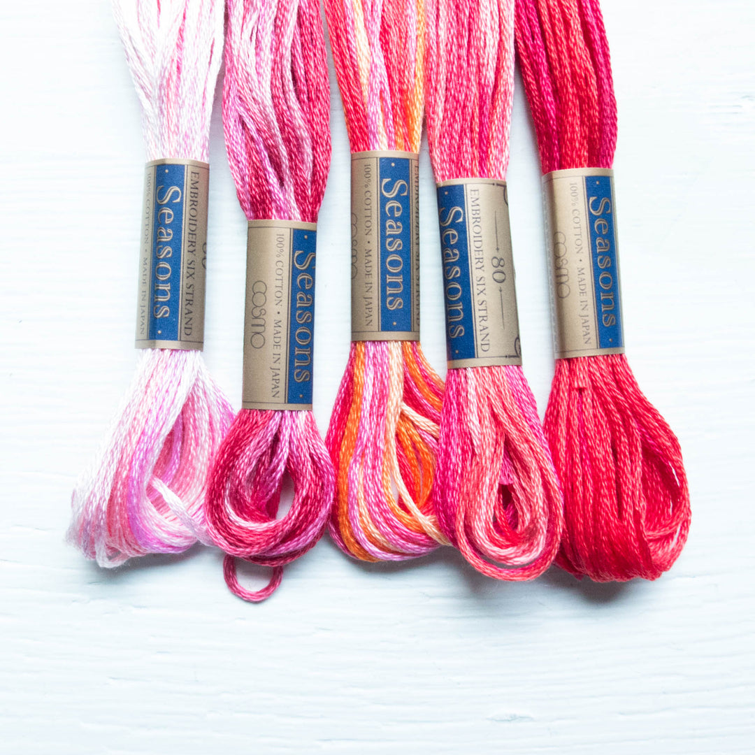 COSMO Seasons Variegated Embroidery Floss - 5001, 5002, 5003, 5004, 5005 Floss - Snuggly Monkey