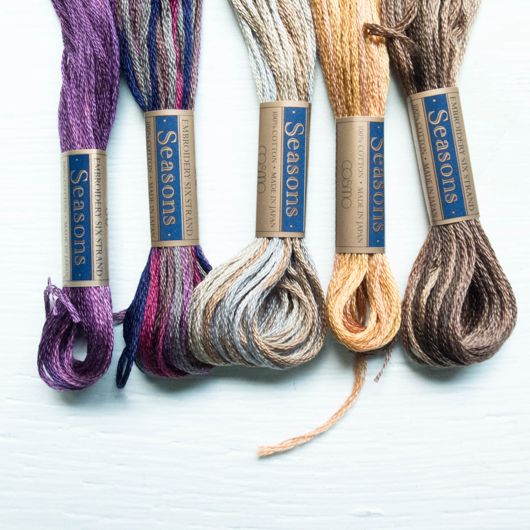COSMO Seasons Variegated Embroidery Floss - 5026, 5027, 5028, 5029, 5030 Floss - Snuggly Monkey