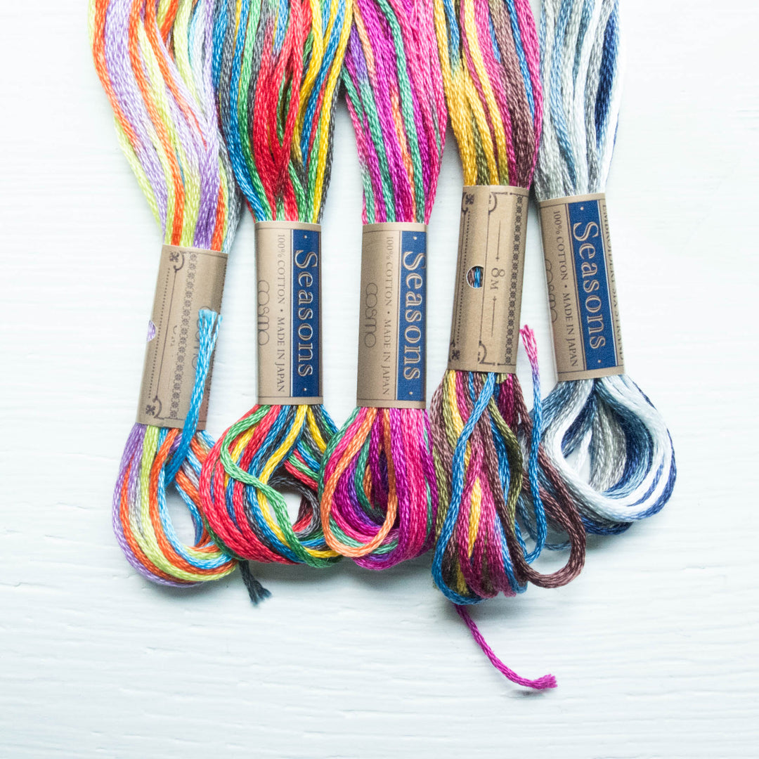 COSMO Seasons Variegated Embroidery Floss - 5036, 5037, 5038, 5039, 5040 Floss - Snuggly Monkey