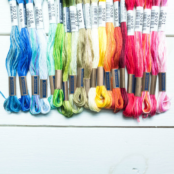 Cosmo Seasons Variegated Embroidery Floss Set - Rainbow Floss - Snuggly Monkey