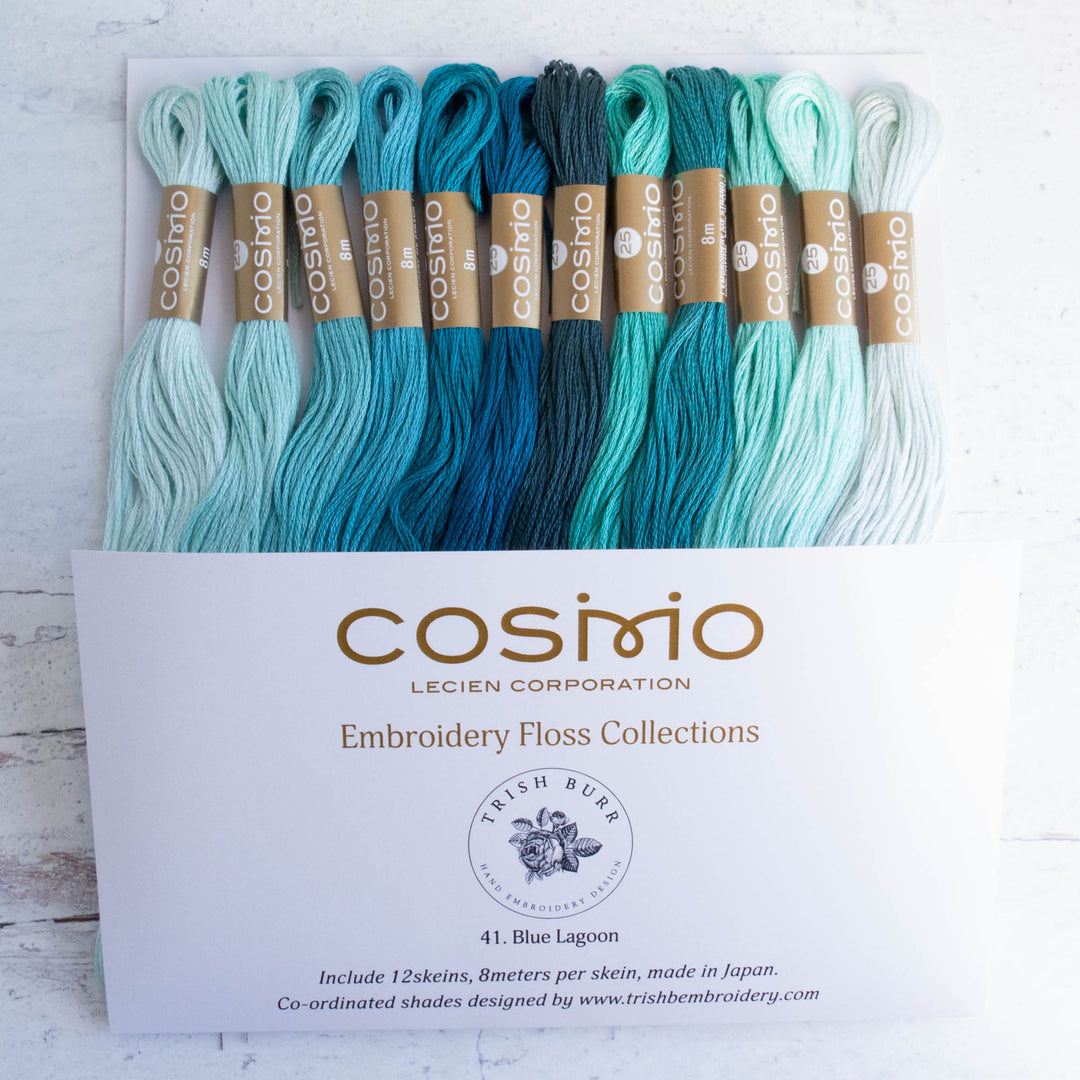 Cosmo Embroidery Floss Set - Blue Lagoon