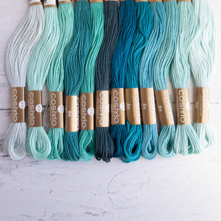 Cosmo Embroidery Floss Set - Blue Lagoon