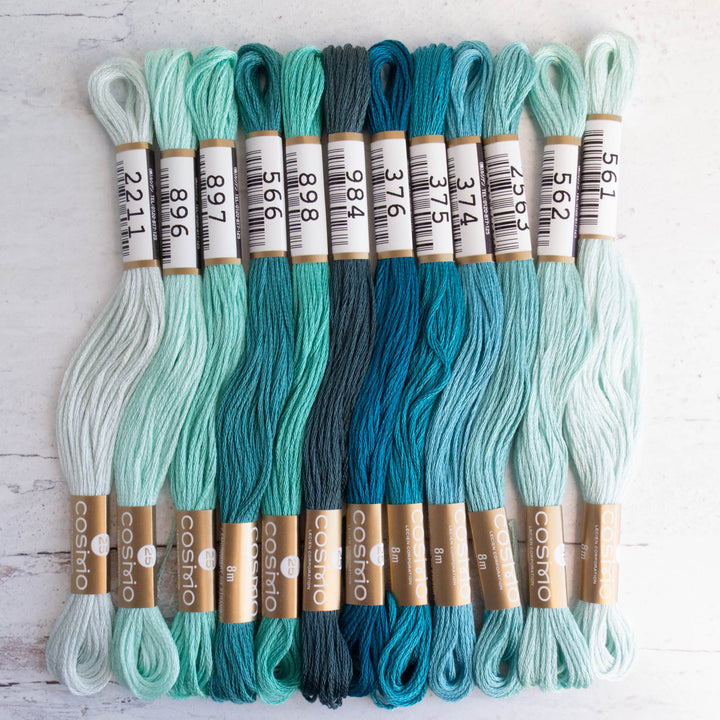Cosmo Embroidery Floss Set - Blue Lagoon
