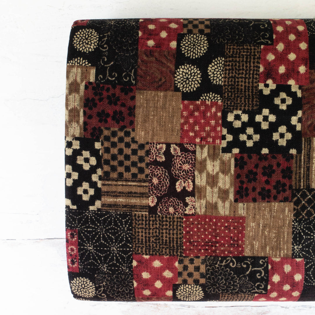 Nara Homespun :: Boro Panel Red