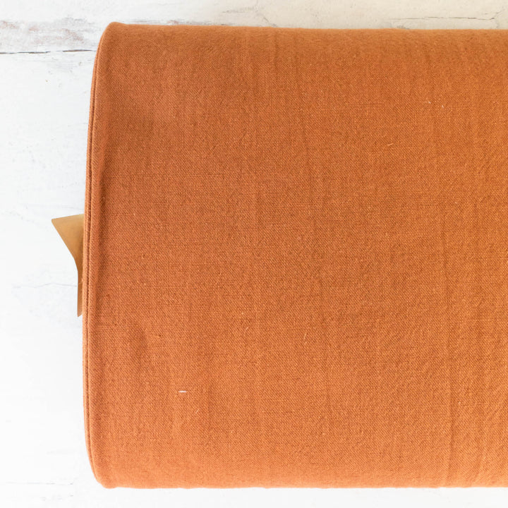 Cotton Linen Blend Canvas - Burnt Orange (CLC142)