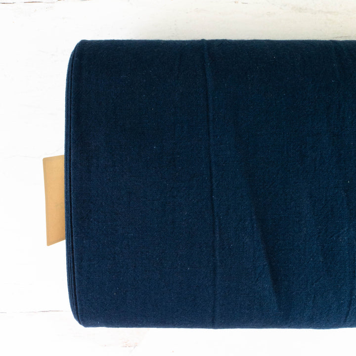 Cosmo Cotton Linen Blend Canvas - Dark Navy