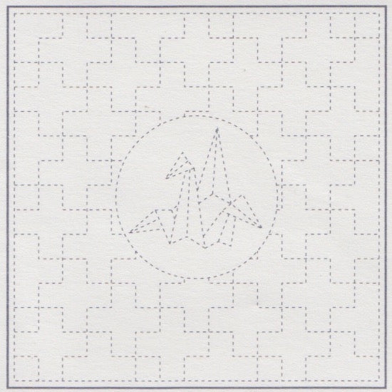 Origami Crane Sashiko Embroidery Sampler Sashiko - Snuggly Monkey