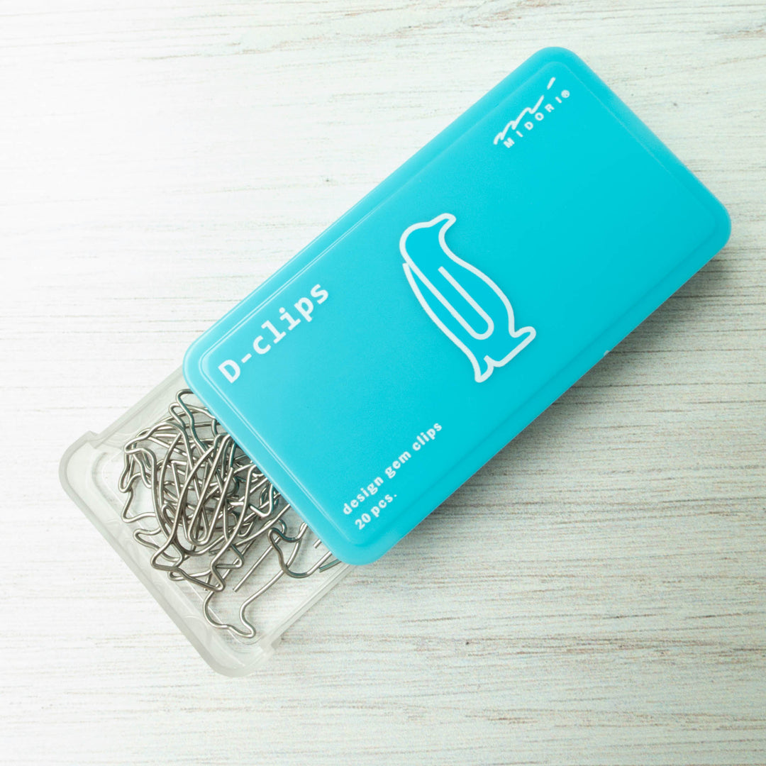 Midori D-Clips - Penguin Paper Clips