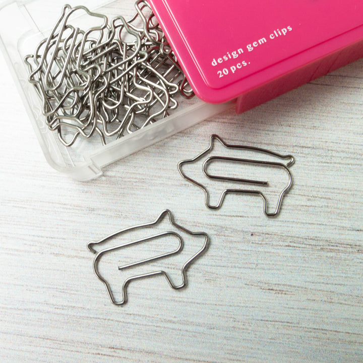 Midori D-Clips - Pig Paper Clips