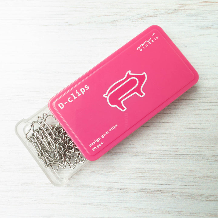 Midori D-Clips - Pig Paper Clips