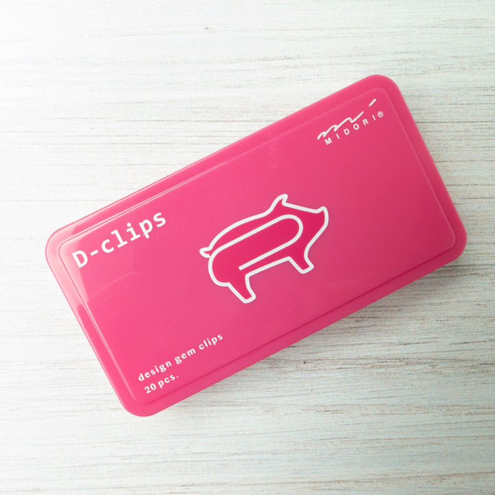 Midori D-Clips - Pig Paper Clips