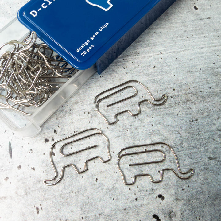 Midori D-Clips - Elephant Paper Clips