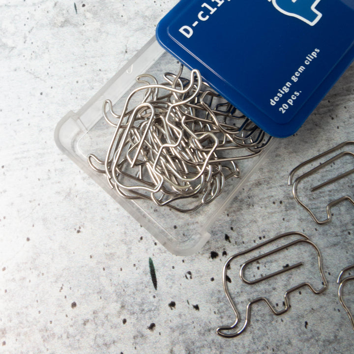 Midori D-Clips - Elephant Paper Clips
