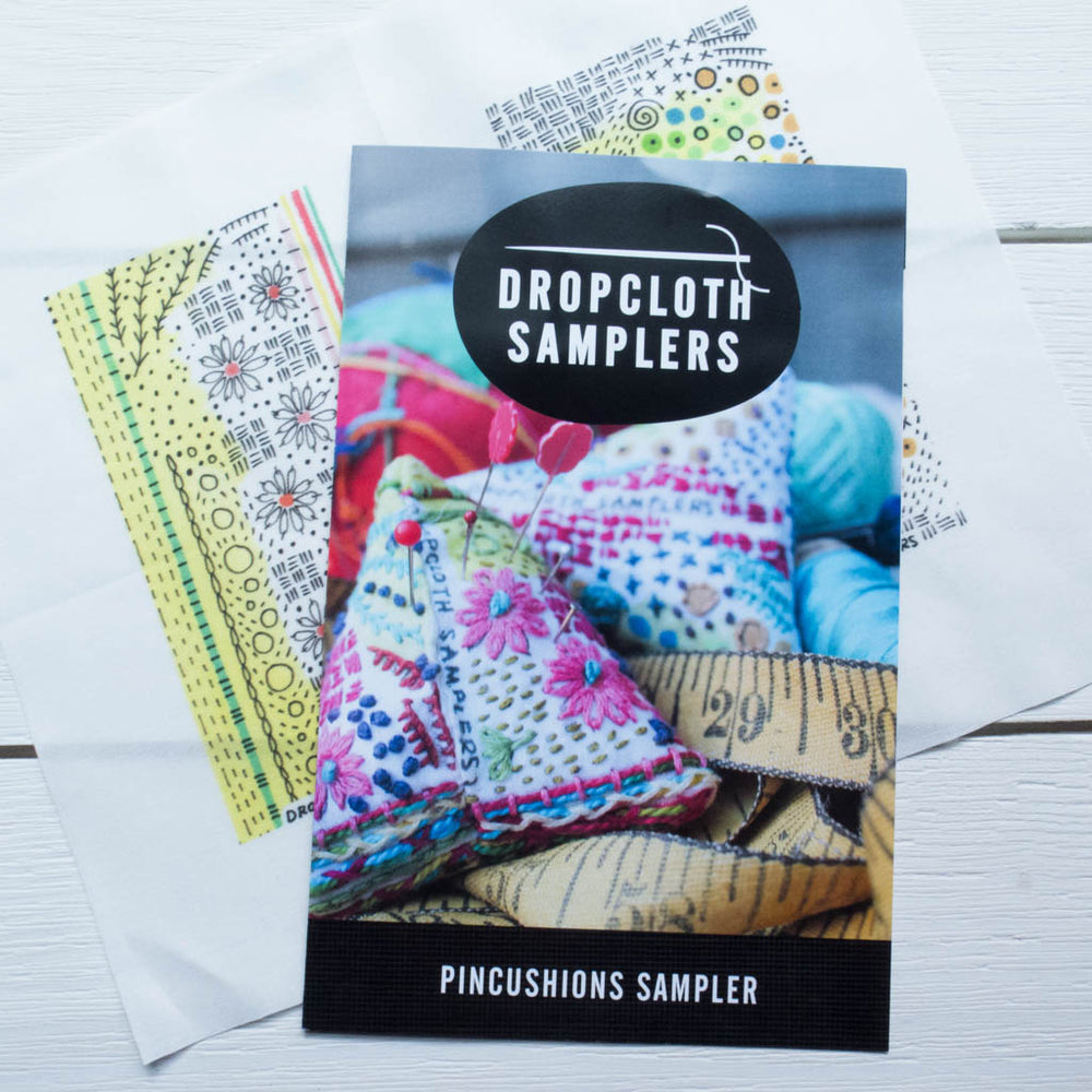 Dropcloth Embroidery Samplers :: Pincushion Sampler Patterns - Snuggly Monkey