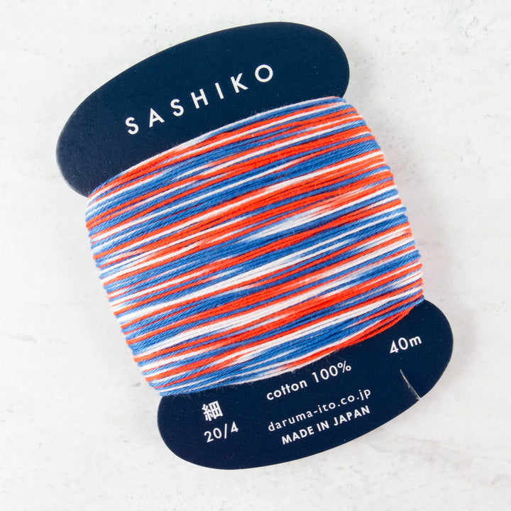 Daruma Carded Variegated Sashiko Thread -  Goldfish (no. 401)