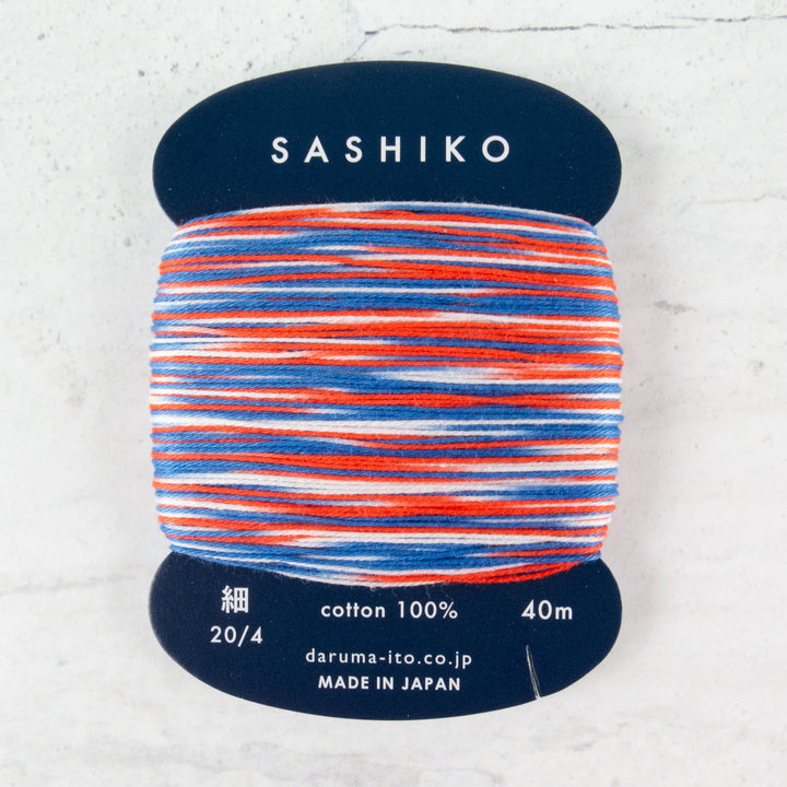 Daruma Carded Variegated Sashiko Thread -  Goldfish (no. 401)