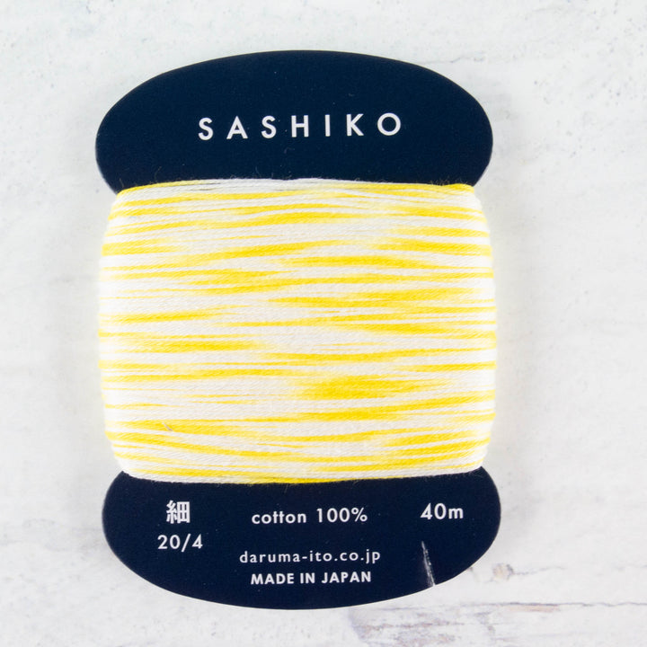 Daruma Carded Variegated Sashiko Thread -  Lemon Squash (no. 303)