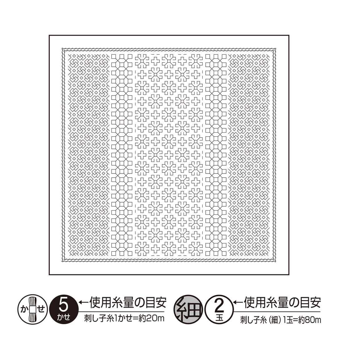 Mixed Style Sashiko Stitching Sampler - Daisy (1108 / 12108)