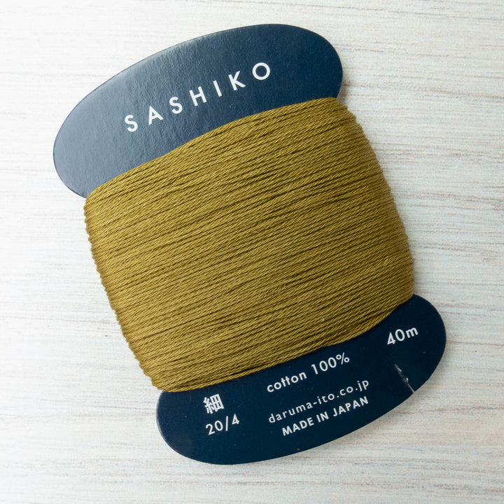 Daruma Carded Sashiko Thread - Uguisu (no. 228)