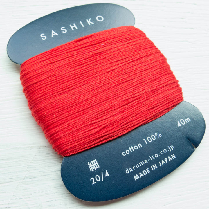 Daruma Carded Sashiko Thread - Deep Red (no. 213) Sashiko - Snuggly Monkey