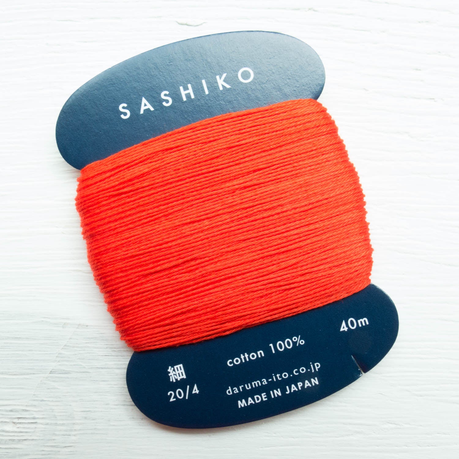 Daruma Carded Sashiko Thread - Bright Red (no. 212) – Snuggly Monkey