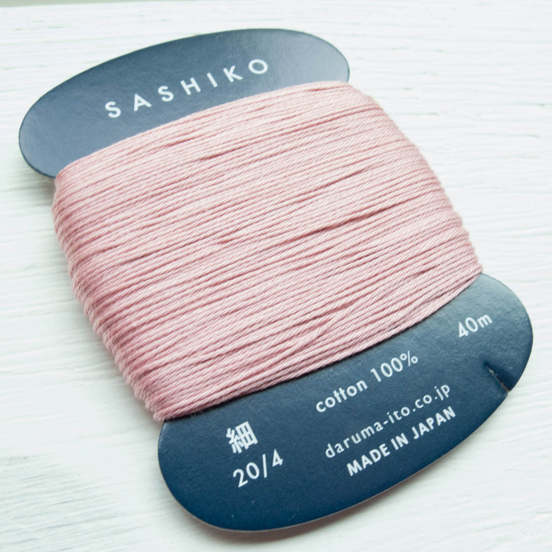 Daruma Carded Sashiko Thread - Rose Pink (no. 211) Sashiko - Snuggly Monkey