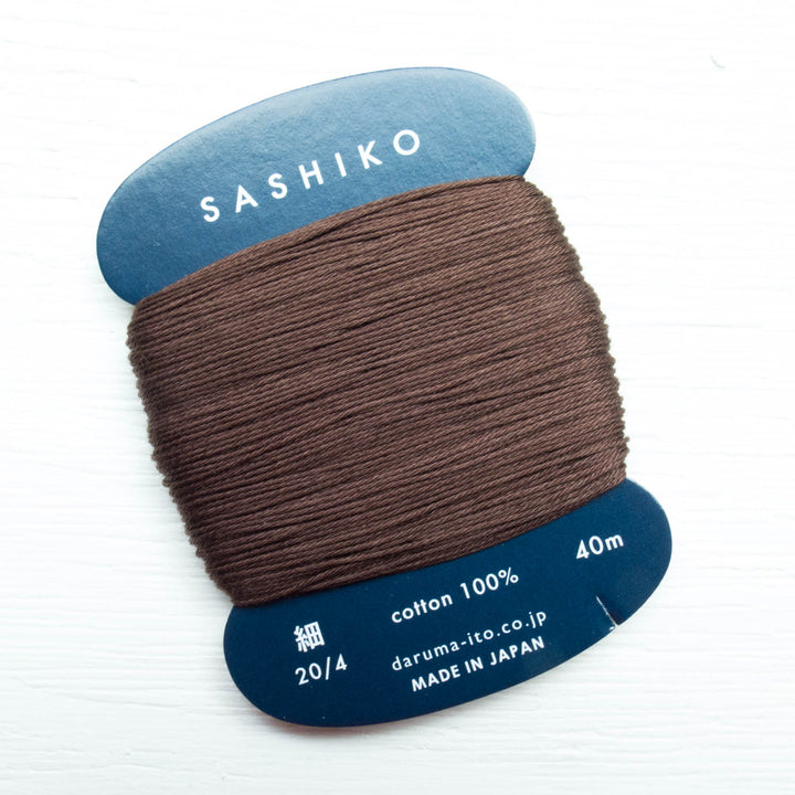 Daruma Carded Sashiko Thread - Brown (no. 218) Sashiko - Snuggly Monkey