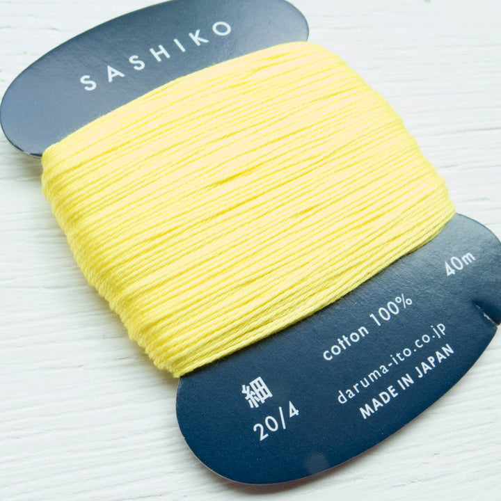 Daruma Carded Sashiko Thread - Lemon (no. 203) Sashiko - Snuggly Monkey