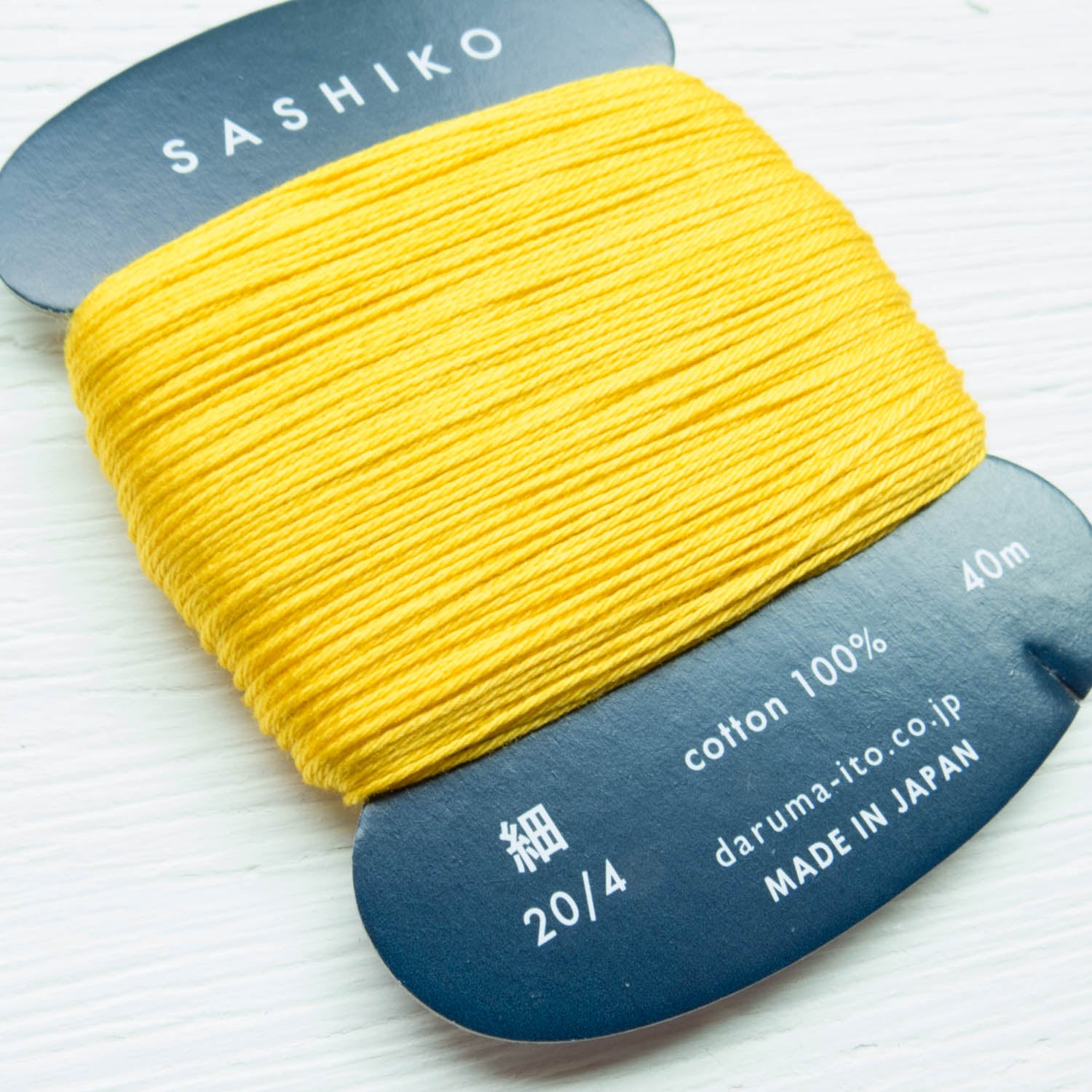 Daruma Carded Sashiko Thread - Sunflower (no. 204) – Snuggly Monkey