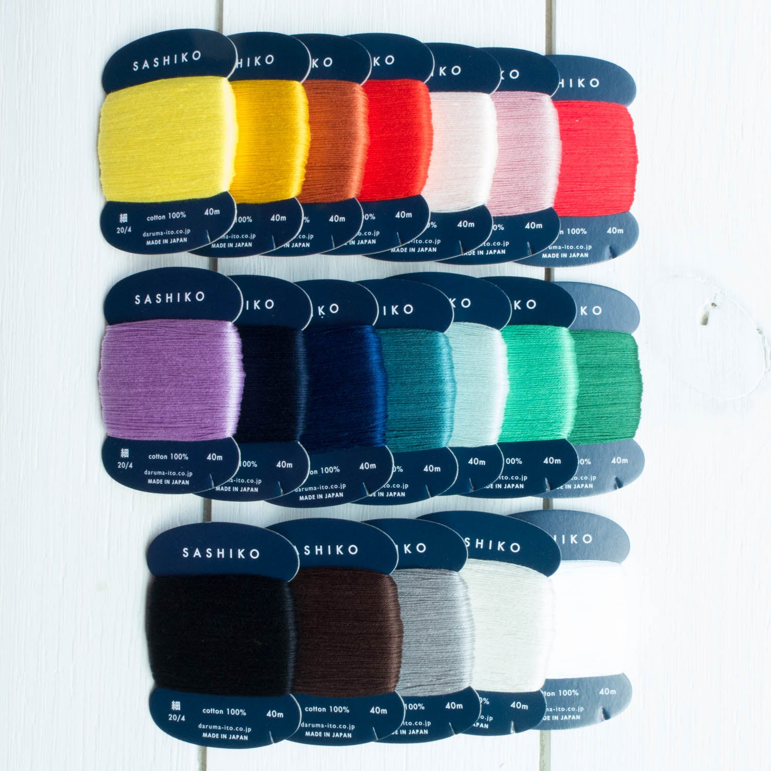 Daruma Carded Thin Sashiko Thread Collection – Snuggly Monkey