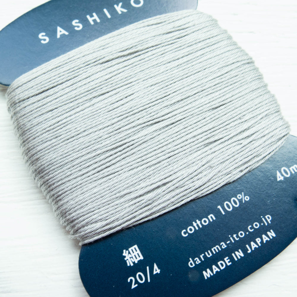 Daruma Carded Sashiko Thread - Gray (no. 217) Sashiko - Snuggly Monkey