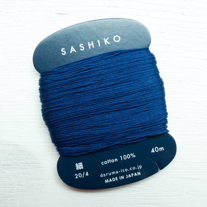 Daruma Carded Sashiko Thread - Royal Blue (no. 215) Sashiko - Snuggly Monkey