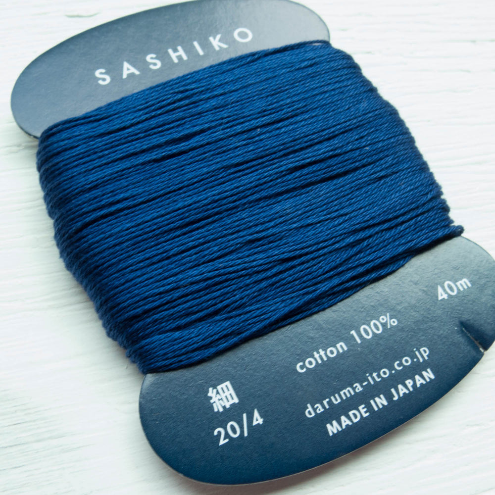 Daruma Carded Sashiko Thread - Royal Blue (no. 215) Sashiko - Snuggly Monkey