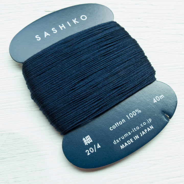 Daruma Carded Sashiko Thread - Dark Navy (no. 216) Sashiko - Snuggly Monkey