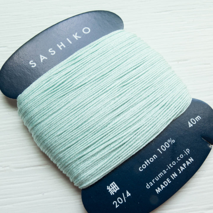 Daruma Carded Sashiko Thread - Mint (No. 206) Sashiko - Snuggly Monkey