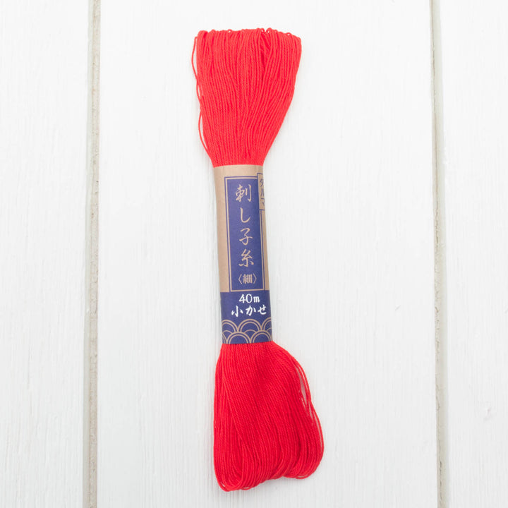 Yokota Sashiko Thread - Bright Red (#16) Sashiko - Snuggly Monkey