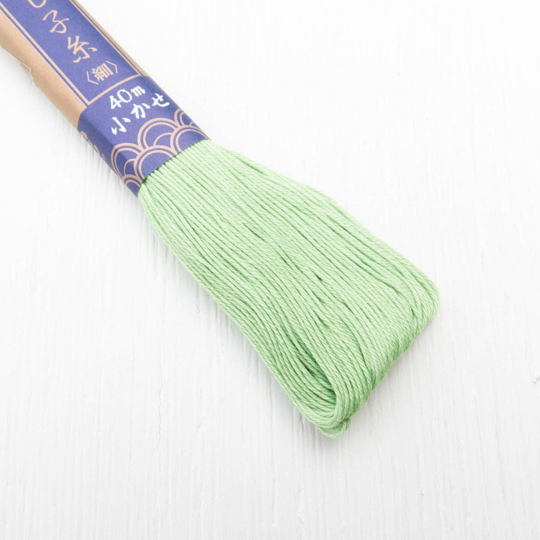 Yokota Sashiko Thread - Spring Green (#12) Sashiko - Snuggly Monkey