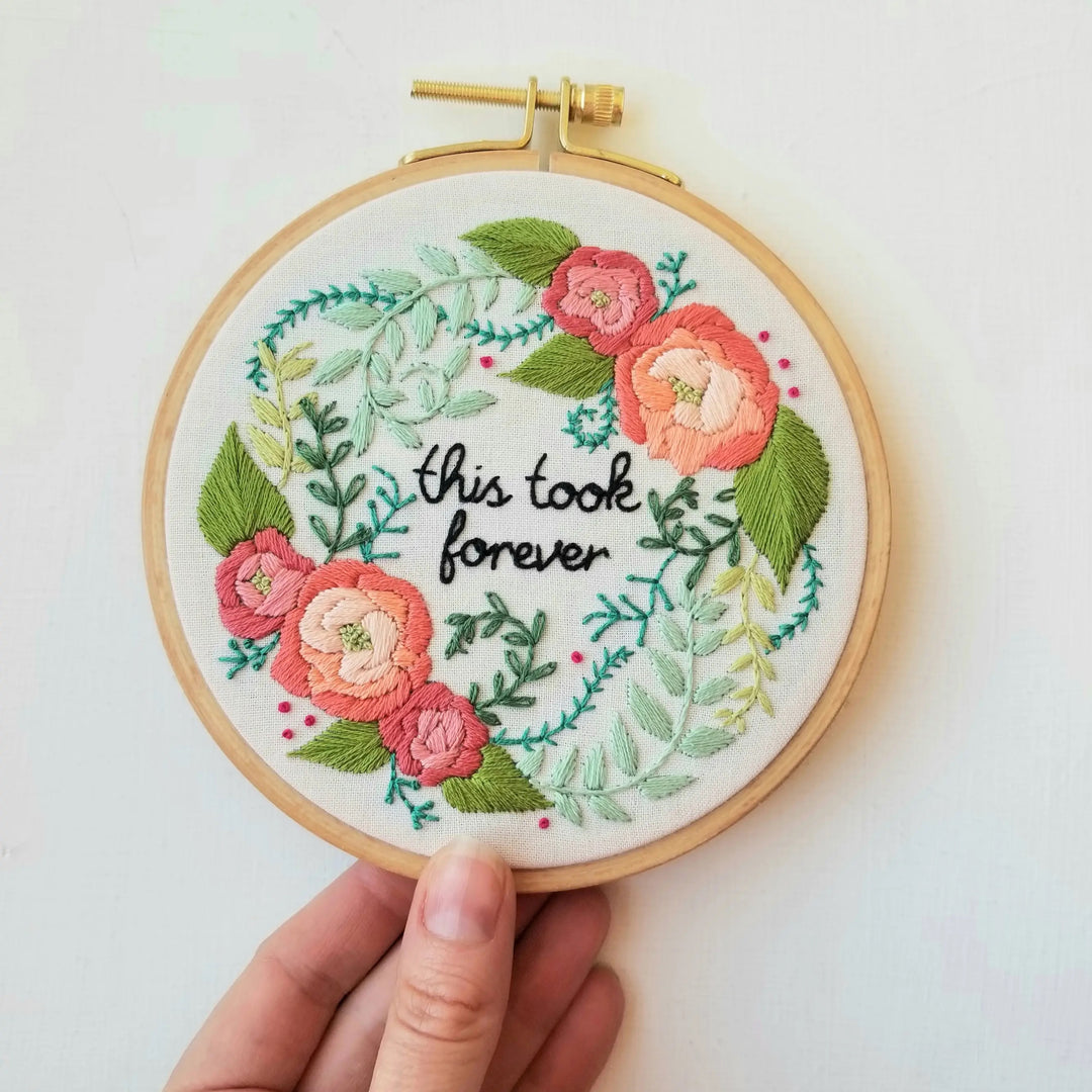 Delicate Roses Beginner Embroidery Kit