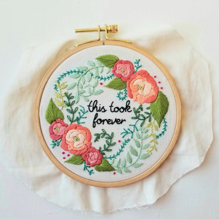 Delicate Roses Beginner Embroidery Kit